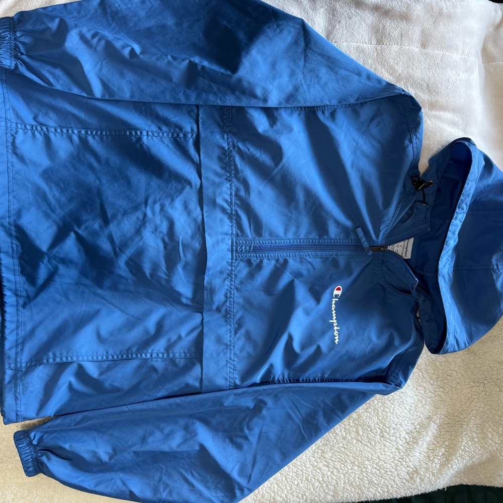 Champion Men's Hooded Blue Windbreaker